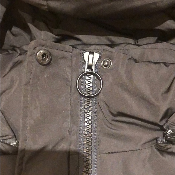 Garage Black Striped Puffer Jacket - Picture 3 of 6